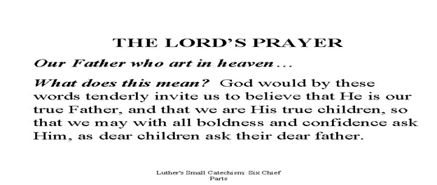 Lord's Prayer